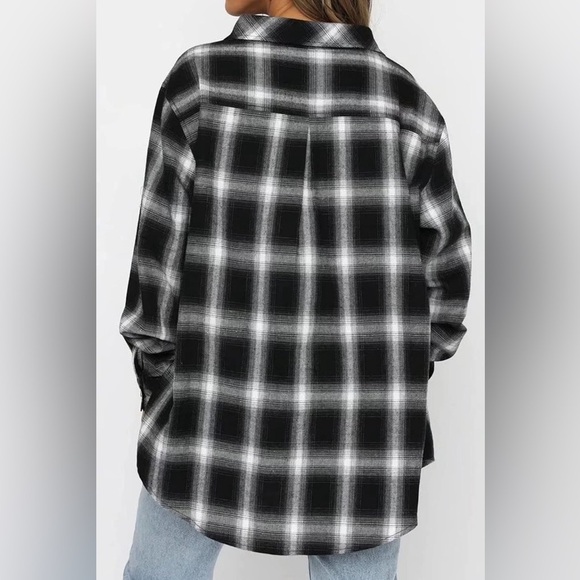 NWT CHYRII Women’s Plus XXL Button Down Flannel Shirt Long Sleeve Plaid NEW - Picture 2 of 4